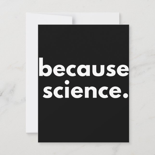 Because Science Save The Date (Front)