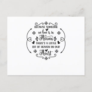 Because someone we love is in heaven, there's a li invitation postcard