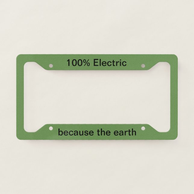 because the earth license plate frame (Front)