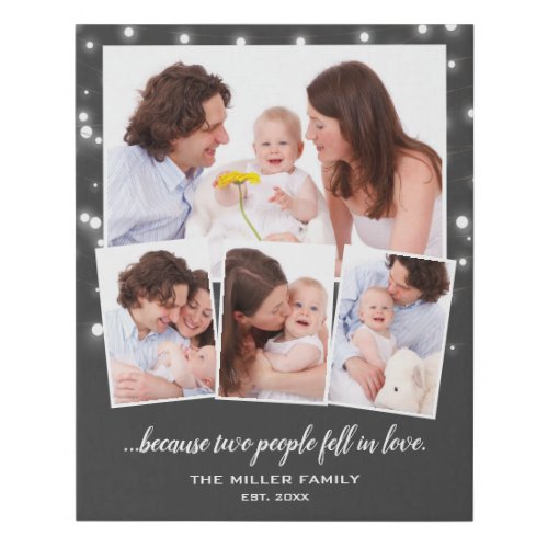 Because Two People Fell in Love Family Photos Faux Canvas Print