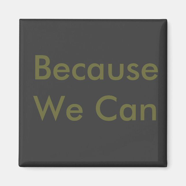 Because We Can Magnet (Front)