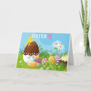 BECAUSE "YOU" ARE MY *SISTER* EASTER  HOLIDAY CARD