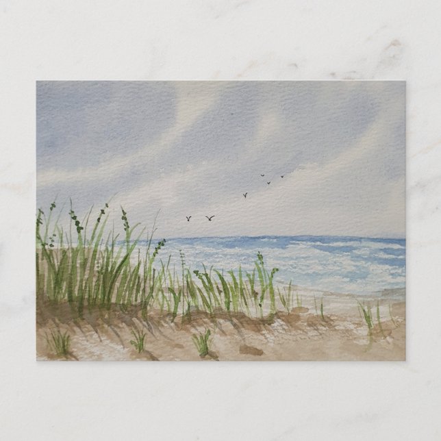 Bech Painting  Holiday Postcard (Front)