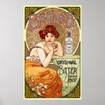 Bechers Bitter alfons Mucha ~ Art Nouveau Poster<br><div class="desc">Alphonse Maria Mucha ~ Art Nouveau poster</div>