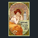 Bechers Bitter alfons Mucha ~ Art Nouveau Poster<br><div class="desc">Alphonse Maria Mucha ~ Art Nouveau poster</div>