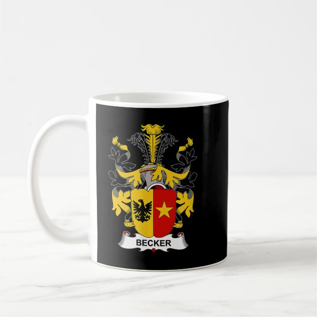 Becker Coat of Arms  Family Crest  Coffee Mug (Left)