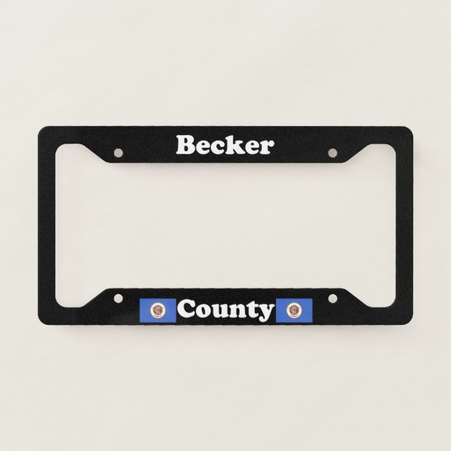Becker County Minnesota LPF License Plate Frame (Front)