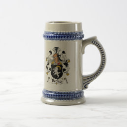 Becker Family Crest Beer Stein