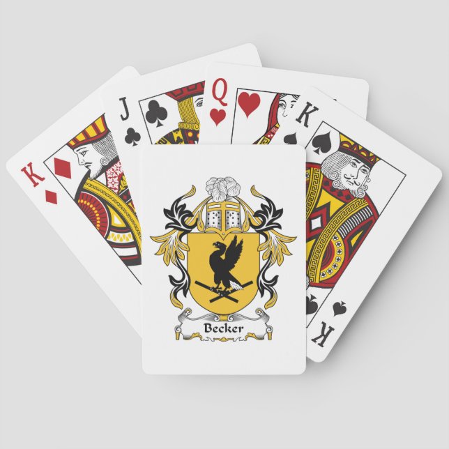 Becker Family Crest Poker Cards (Back)