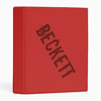 Beckett Name 3 Ring Mini Binder - Red