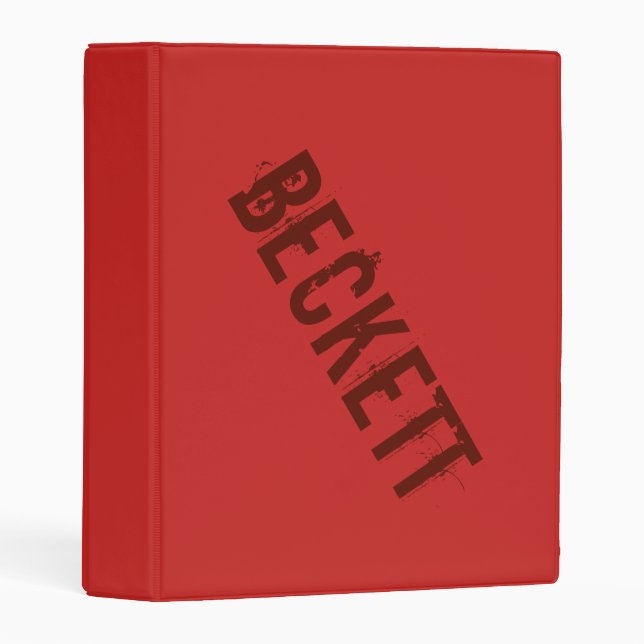 Beckett Name 3 Ring Mini Binder - Red (Front/Spine)