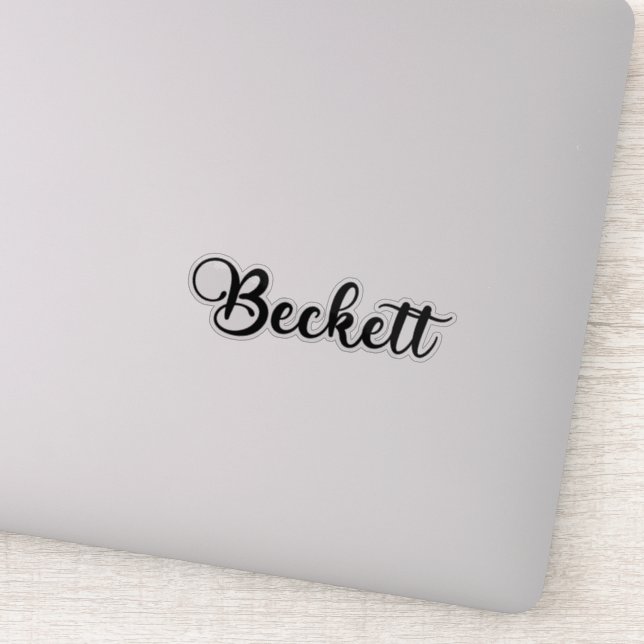 Beckett Name - Handwritten Calligraphy Sticker (Detail)
