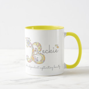 Beckie decorative name and meaning mug