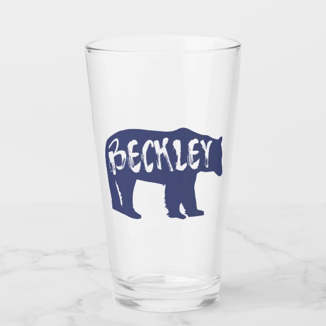 Beckley West Virginia Bear Glass (Front)