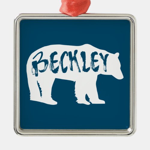 Beckley West Virginia Bear Metal Ornament
