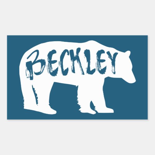 Beckley West Virginia Bear Rectangular Sticker