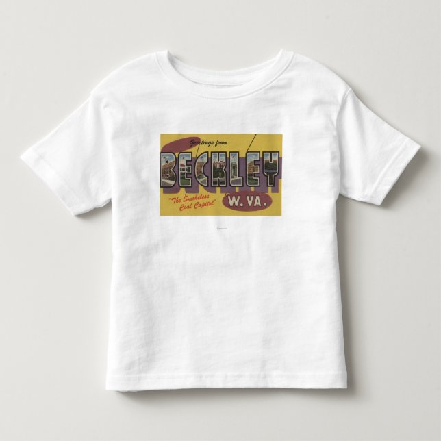 Beckley, West Virginia - Large Letter Scenes Toddler T-shirt (Front)