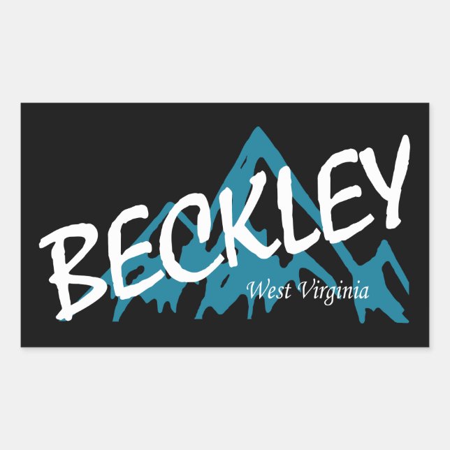 Beckley West Virginia Mountains Rectangular Sticker (Front)