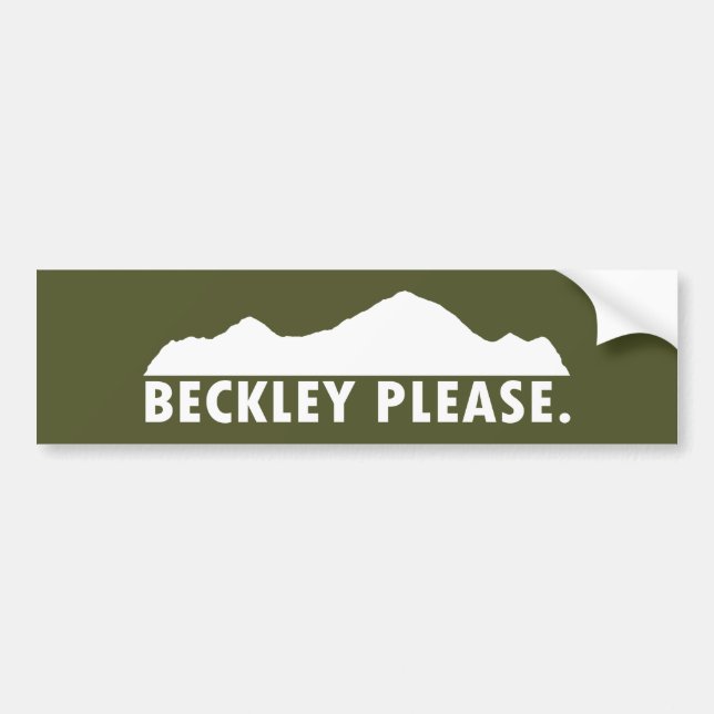 Beckley West Virginia Please Bumper Sticker (Front)