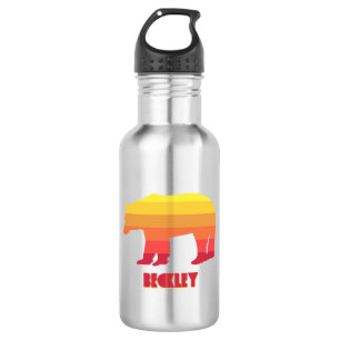 Beckley West Virginia Rainbow Bear Stainless Steel Water Bottle
