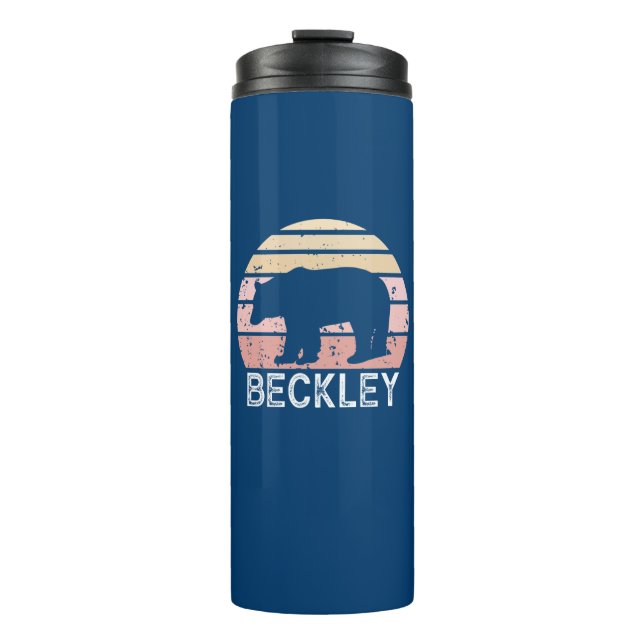 Beckley West Virginia Retro Bear Thermal Tumbler (Front)