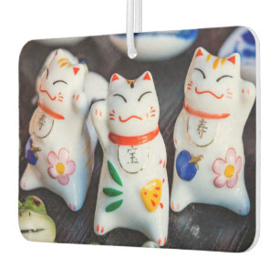 Beckoning cat figurines air freshener