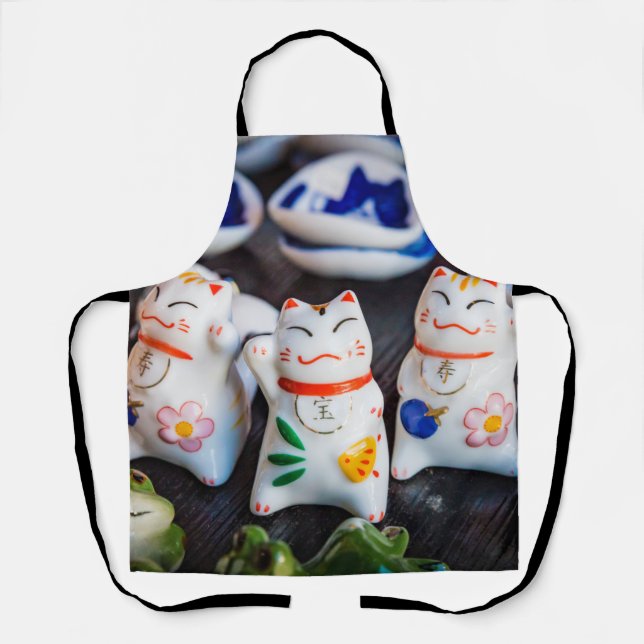 Beckoning cat figurines apron (Front)