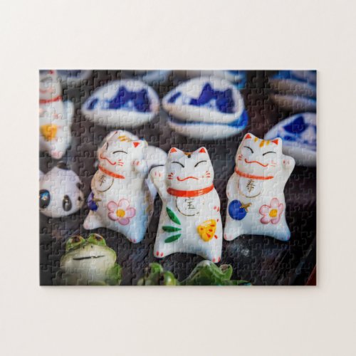 Beckoning cat figurines jigsaw puzzle