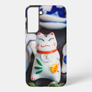 Beckoning cat figurines samsung galaxy s22+ case