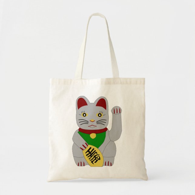 Beckoning Cat Lucky Tote Bag (Front)