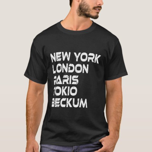 Beckum New York London Tokio Paris T_Shirt