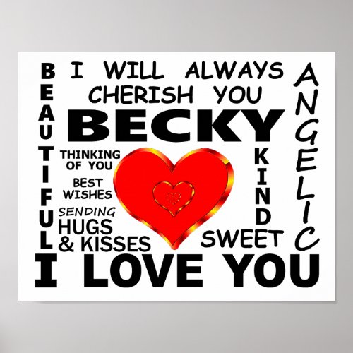Becky I Love You Poster