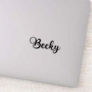 Becky Name - Handwritten Calligraphy Sticker