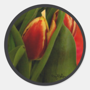Becky's Tulips jGibney Signature Greenville SC The Classic Round Sticker