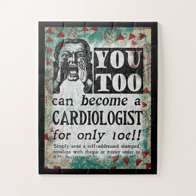 Become A Cardiologist Jigsaw Puzzle - Funny Retro (Vertical)