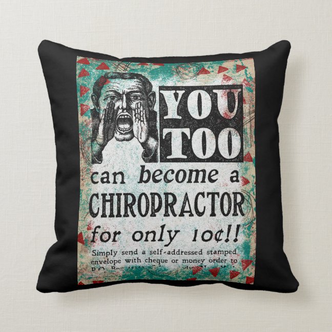 Chiropractor Throw Pillow - You Can Become