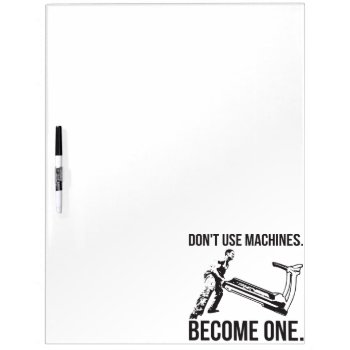 Become A Machine - Cartoon  Strongman  Treadmill Dry Erase Board by physicalculture at Zazzle