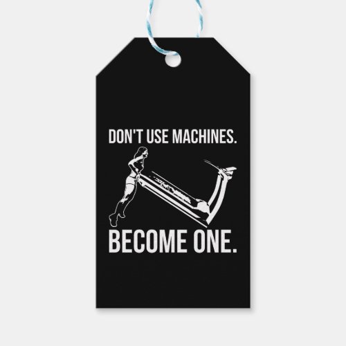 Become A Machine Strong Girl Lifting Treadmill Gift Tags