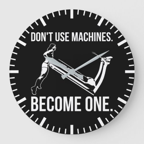 Become A Machine Strong Girl Lifting Treadmill Large Clock