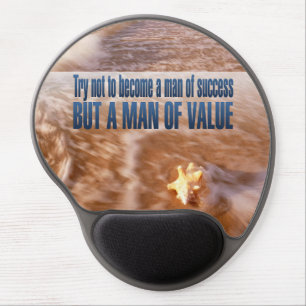 "Become a man of value" Inspirational Quote Gel Mouse Pad