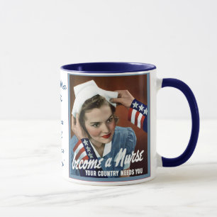 Become A Nurse ~ Personalized Vintage Nurse Mug