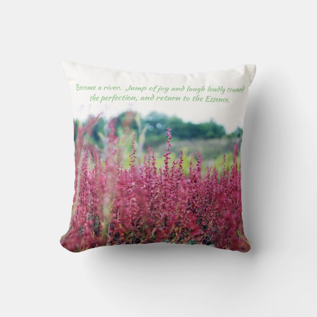 Become a river throw pillow (Front)