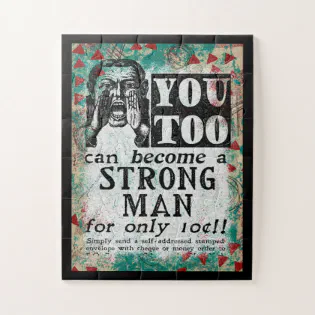 Become A Strong Man - Funny Vintage Ad Jigsaw Puzzle Become A Strong Man - Funny Vintage Ad Jigsaw Puzzle