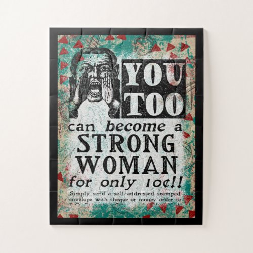 Become A Strong Woman _ Funny Vintage Ad Jigsaw Puzzle