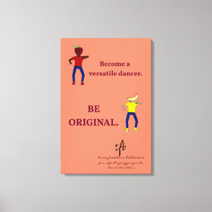 Become a Versatile Dancer Salmon Canvas Print