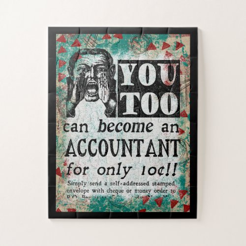 Become An Accountant Jigsaw Puzzle _ Funny Vintage