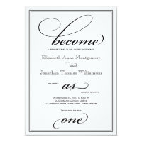Become as One Christian Wedding Invitation