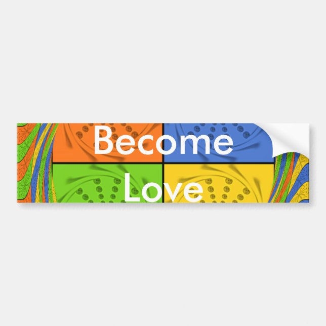Become Love Bumper Sticker Template (Front)