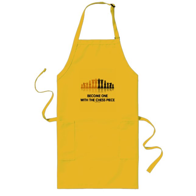 Become One With The Chess Piece (Reflective Chess) Long Apron (Front)