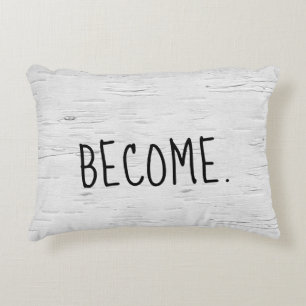 BECOME Text On Birch Tree Accent Pillow